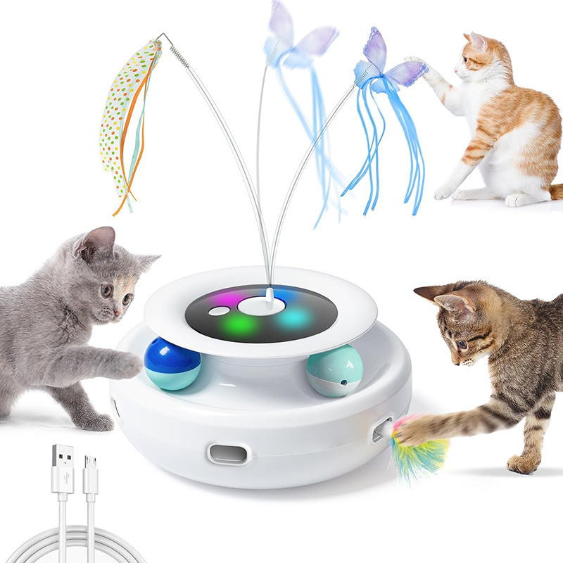 Funny Cat Game Turntable Self-Hi Pet Electric Cat Toy - Image 8