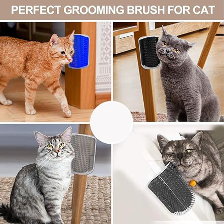 Cat Self Groomer Arch Self Cleaning Slicker Brush Upgraded Cat Brushes Wall Corner For Shedding Grooming, Softer Massager Comb Interactive Toy For Short Long Haired Dog Kitten Puppy - Image 9