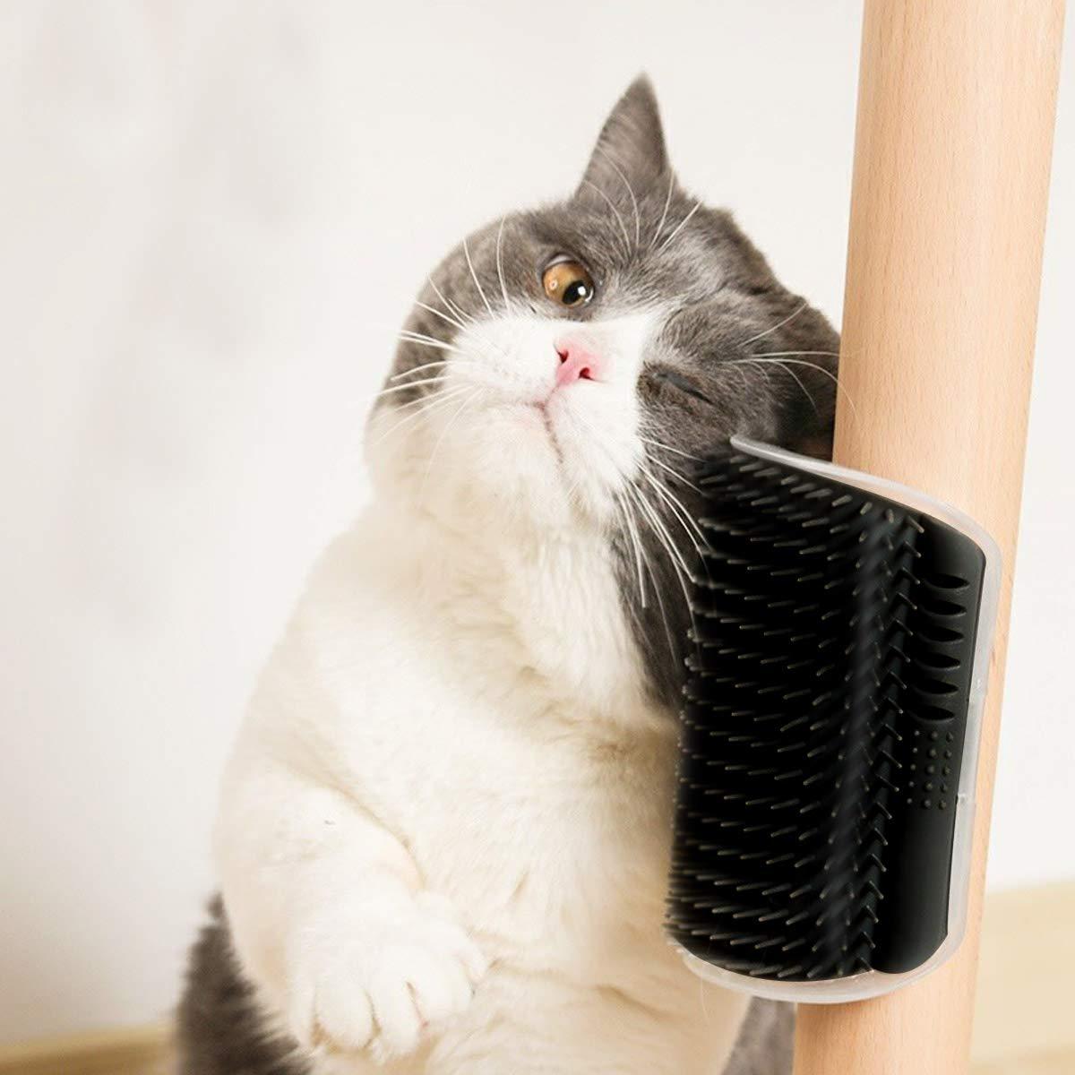 Cat Self Groomer Arch Self Cleaning Slicker Brush Upgraded Cat Brushes Wall Corner For Shedding Grooming, Softer Massager Comb Interactive Toy For Short Long Haired Dog Kitten Puppy - Image 3
