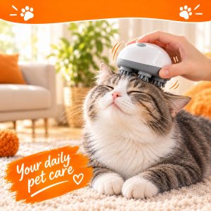 Electric Cat Massager Head Back Scratcher For Relieving Tension Pet Massage Tool Shoulder Neck Deep Tissue Head Scalp Massager