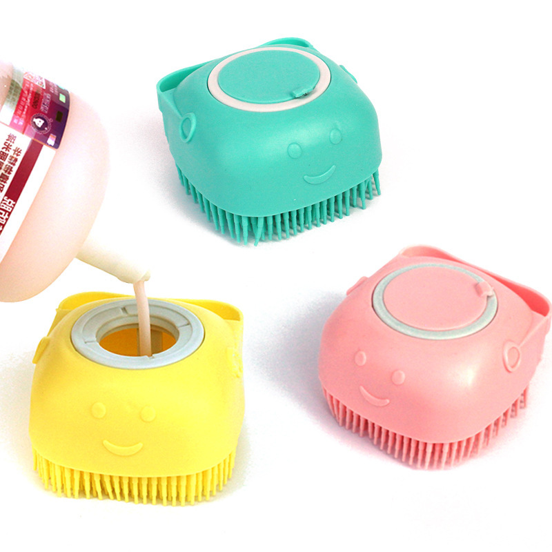 Silicone Dog Bath Massage Gloves Brush Pet Cat Bathroom Cleaning Tool Comb Brush For Dog Can Pour Shampoo Dog Grooming Supplies - Image 3